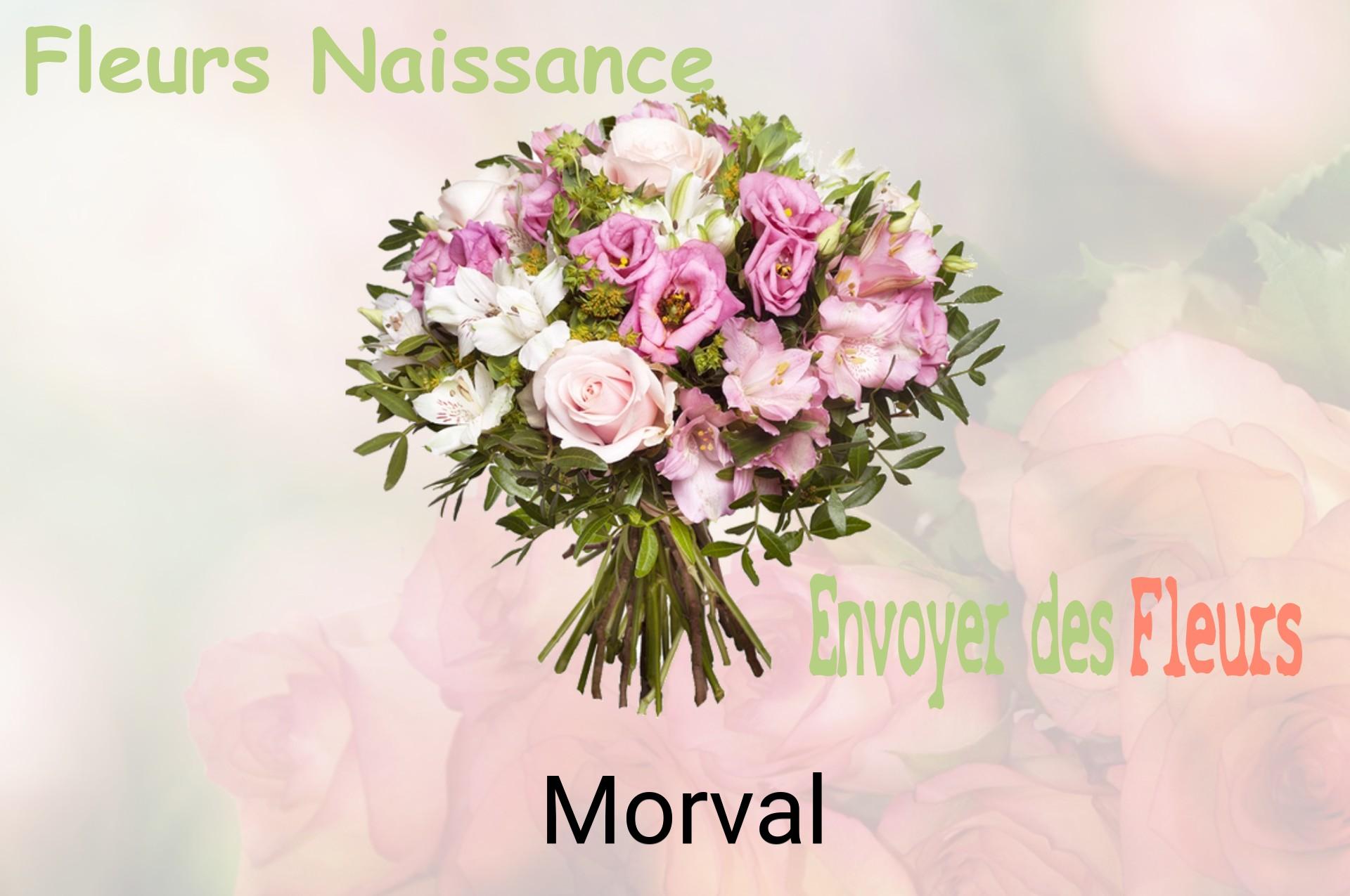 Bouquet de fleurs de naissance livré à Morval